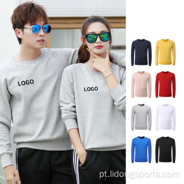 Atacado confortável personalizada em branco Plain Crewneck Sweatshirt